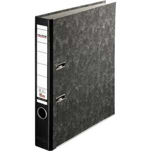 Recycling-Plus-Wolkenmarmor-Ordner A4, S50, mit Einsteckschild schwarz