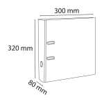 Ordner A4 80mm PP in u auss ros pas