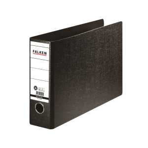 Falken Falken Ordner A4 quer, N80, Hartpappe schwarz