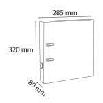 Ordner R80mm Aquarel gelb