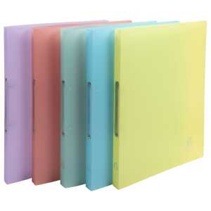 Exacompta Ringb 2R 15mm PP A4 Chrom. Pastell