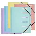 Fächermappe PP 6F Chrom.Pastel