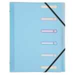 Fächermappe PP 6F Chrom.Pastel