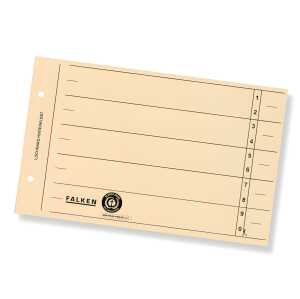 Trennblätter A5quer, 180g/m² , Lochrand hinterklebt, 100er chamois