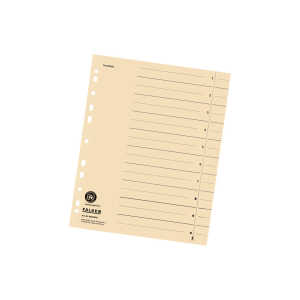 Trennblätter, 24 x 30cm, 180g/m², Lochrand hinterklebt, 10er chamois