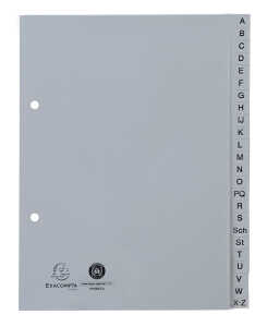 Register A5 24 tlg. A-Z PP grau