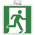 Exacompta Klebeschild Evakuierung recht 20cm