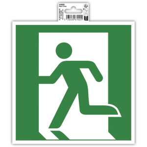 Klebeschild Evakuierung link 20cm