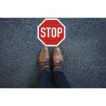 Klebeschild Stopp 30cm