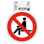 Klebeschild sitzen verboten 10cm