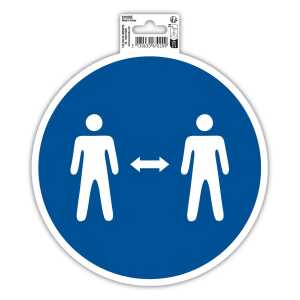 Klebeschild halten Sie Abstand 20cm