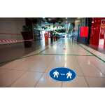 Exacompta Klebeschild halten Sie Abstand 20cm