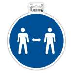 Klebeschild halten Sie Abstand 20cm