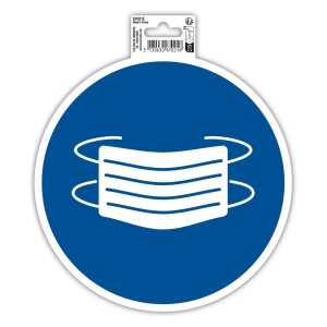 Klebeschild Pflichtmaske 20cm