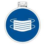 Klebeschild Pflichtmaske 20cm