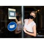 Klebeschild Pflichtmaske 20cm