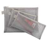 Exacompta Nylonhülle A5 Reißverschluss silber