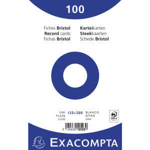 Exacompta Karteikarten 125x200 uni weiß 100St 3130630105039