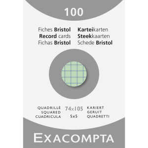 Exacompta NLH Exacompta Karteikarten A7 kariert gr