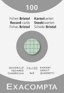 Karteikarten A7 kariert grün 100St