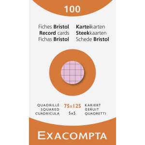 Exacompta Karteikarten 75x125 kar 100St sort.