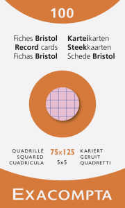 Karteikarten 75x125 kar 100St sort.