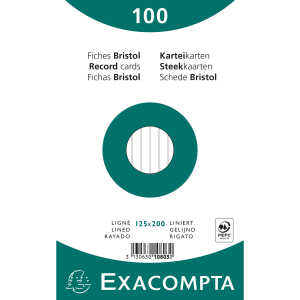 Exacompta Karteikarten 125x200 lin weiß 100St 3130630108030