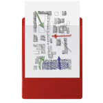 Exacompta Klemmbrett-Pocketclip A4 rot