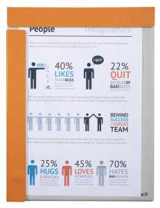 Klemmbrett mMagnet PP A4 orange