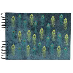 Exacompta Spiralalbum 50S sw 32x22 Pfau hblau