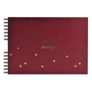 Exacompta Spiralalbum 50S sw 32x22 LIFE rot