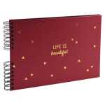 Exacompta Spiralalbum 50S sw 32x22 LIFE rot
