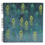 Exacompta Spiralalbum 60S sw 32x32 Pfau hblau