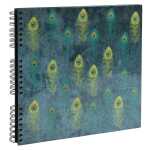 Exacompta Spiralalbum 60S sw 32x32 Pfau hblau