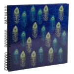Exacompta Spiralalbum 60S sw 32x32 Pfau dblau
