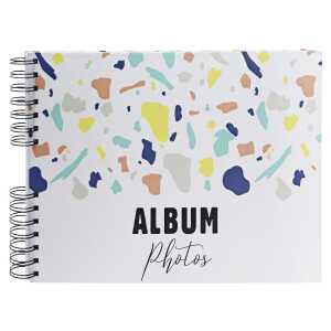 Exacompta Spiralalb Terrazzo weiß 29x32 50S