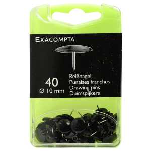 Exacompta Reißnägel Ø12mm schwarz 40St