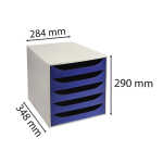 ECOBOX+ 5 Laden open ECO Nachtblau