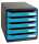 Exacompta CleanSafe 5-Schubladenbox blau