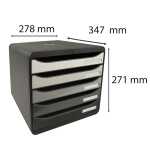Exacompta Big-Box Plus sw/glossy Shades of grey