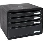 Exacompta Big-Box Plus quer 4 Laden schwarz