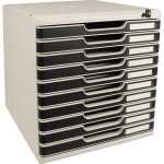Exacompta Schubladenbox 10 Schubladen DIN A4+ lichtgrau...