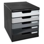 Schubladenbox MODULO 5 Schubladen A4+ schwarz Schublade:...