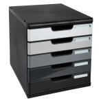 Schubladenbox MODULO 5 Schubladen A4+ schwarz Schublade:...