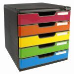 Schubladenbox MODULO 5 Schubladen A4+ schwarz Schubl...