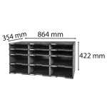 MODULODOC 12-Fach ohne Lade Sw/Msgr