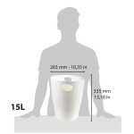 ECOBIN Papierkorb weiß