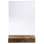 Tischaufsteller Acryl/Holz A5 Hoch