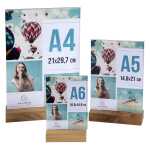 Exacompta Tischaufsteller Acryl/Holz A6 Hoch