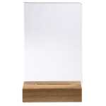 Tischaufsteller Acryl/Holz A6 Hoch